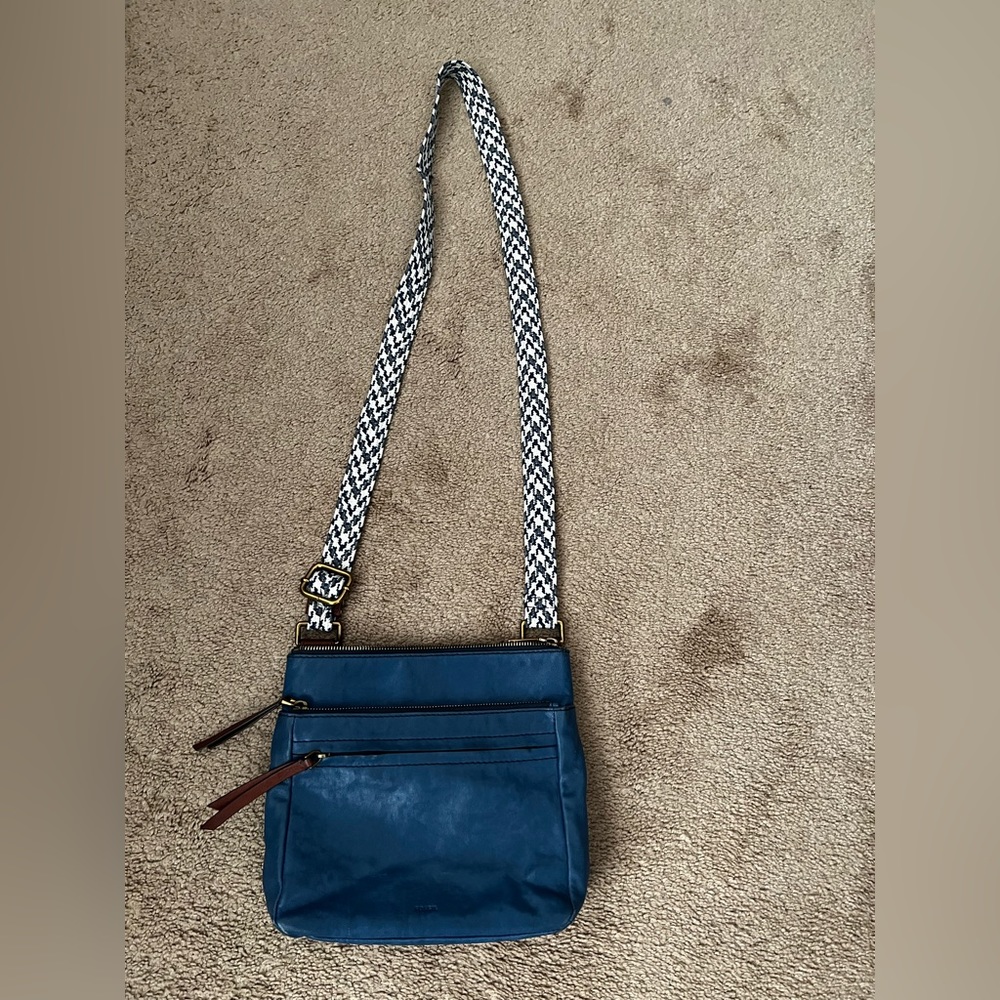 Fossil Bag Blue Leather
